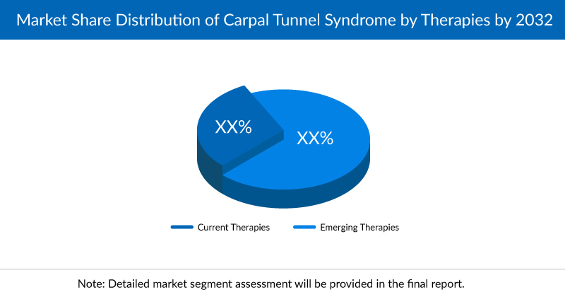 Market Share Distribution of Carpal Tunnel Syndrome by Therapies by 2032